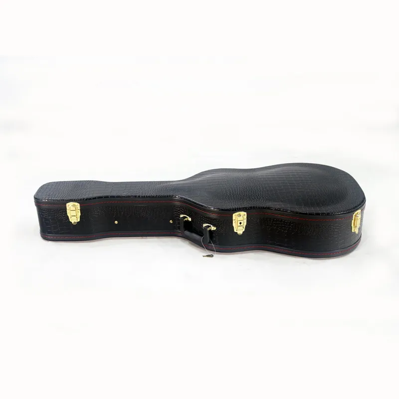 41'' Black Crocodile Print Acoustic Guitar Hard Case