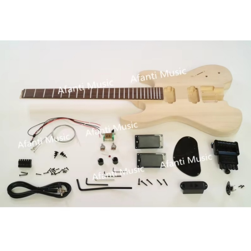 Afanti Basswood Body Maple Neck DIY Headless Electric Guitar Kit Afanti Basswood Body Maple Neck DIY Headless Electric Guitar Kit
