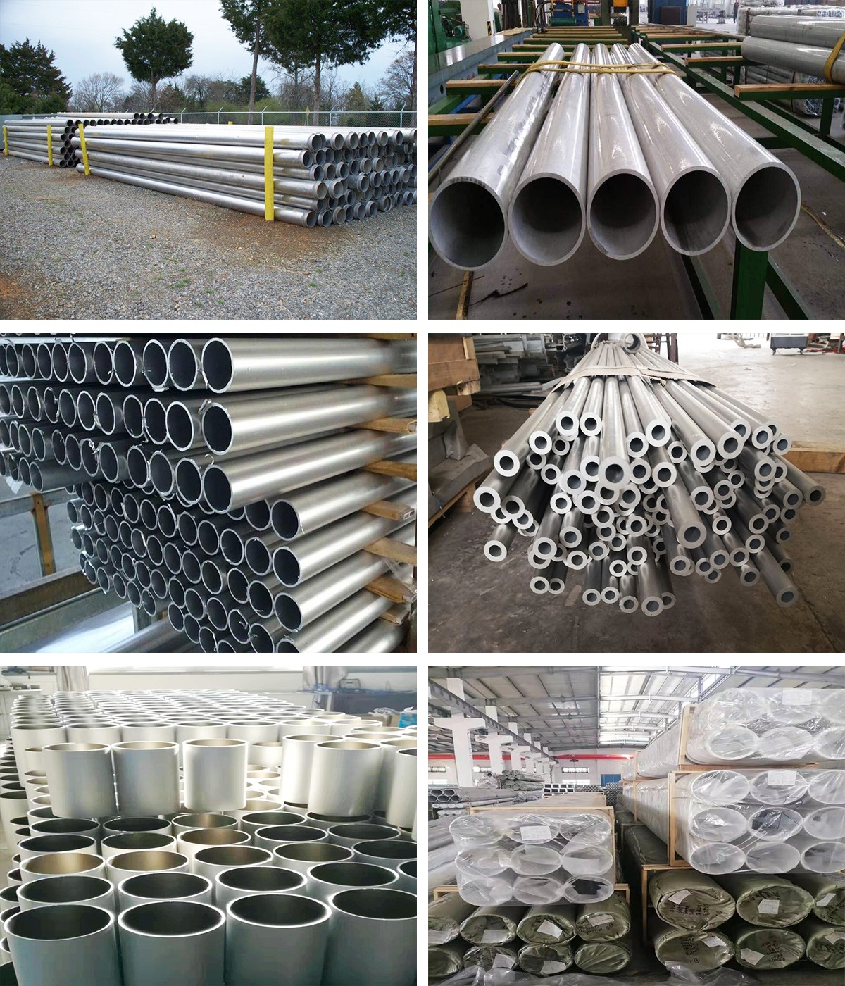 Tubo de aluminio 1060 1070 3003 2024 5052 5083 6061t6 20 mm 40 mm 60 mm
