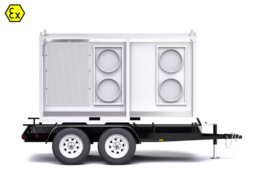 CNWINNEX Trailer Type Packaged Explosion-Proof Air Conditioner BKT-65 | 68kW Mobile Industrial Explosion-Proof AC