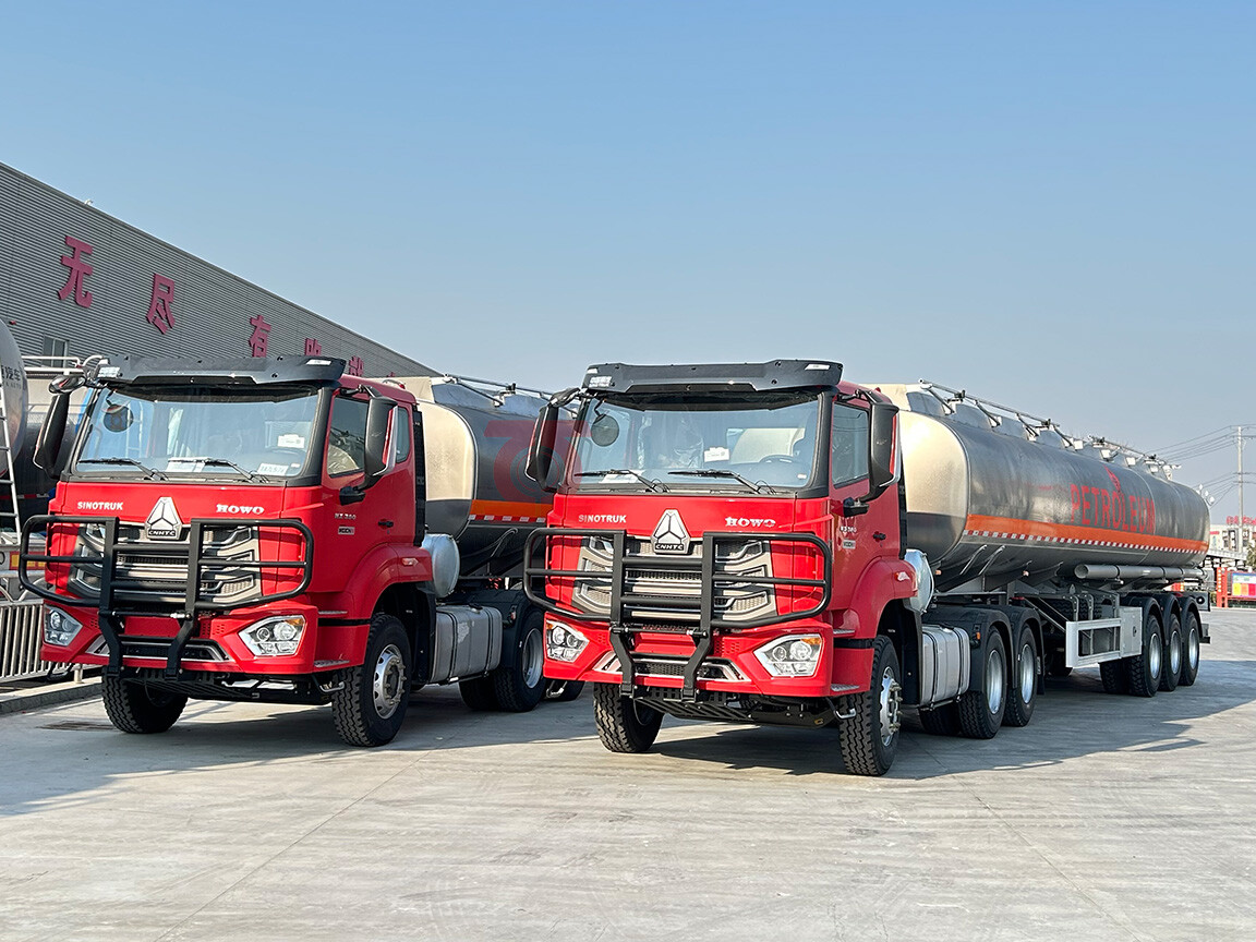 New production aluminum alloy oil tanker semi trailer will be shipped overseas soon
