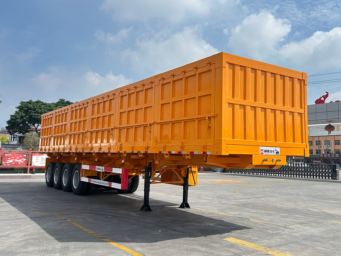 Tongya Automobile Co., Ltd--120T 4 Axle Side Dump Semi Trailer