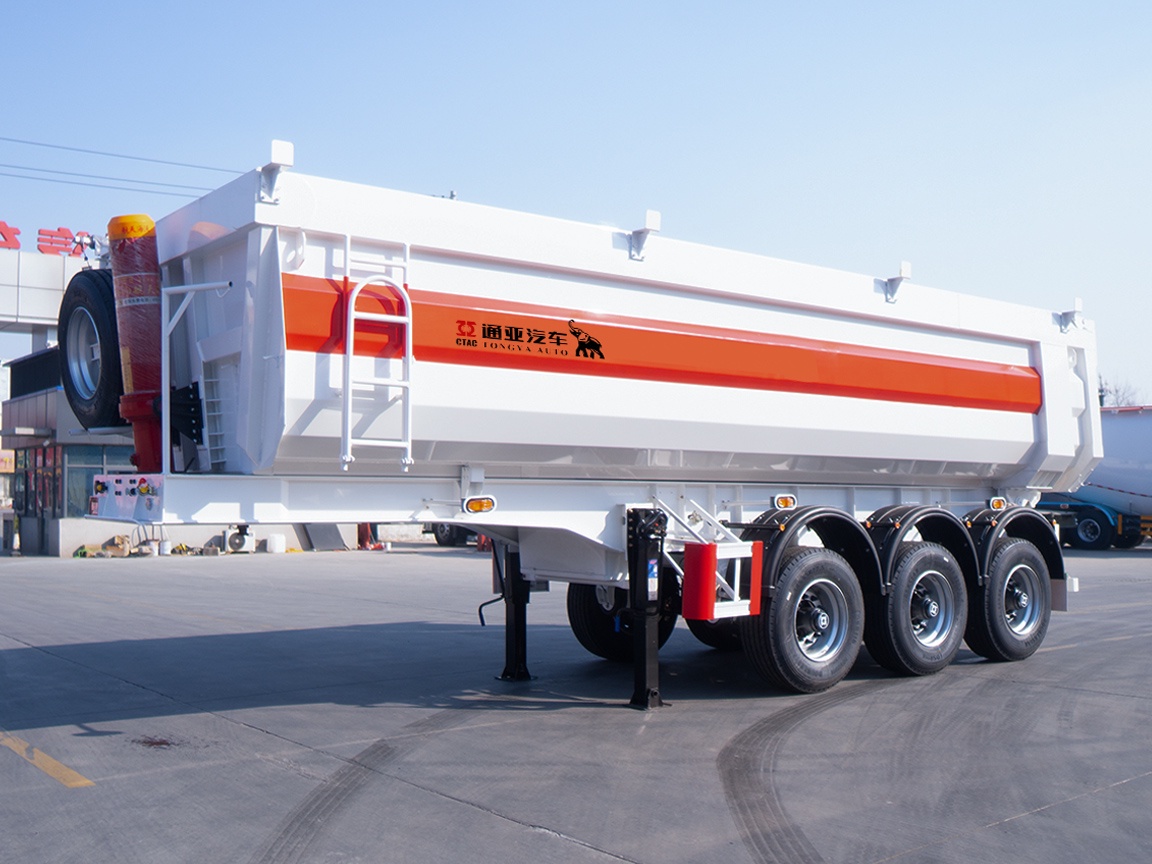 Single Tire Dump Semi Trailer