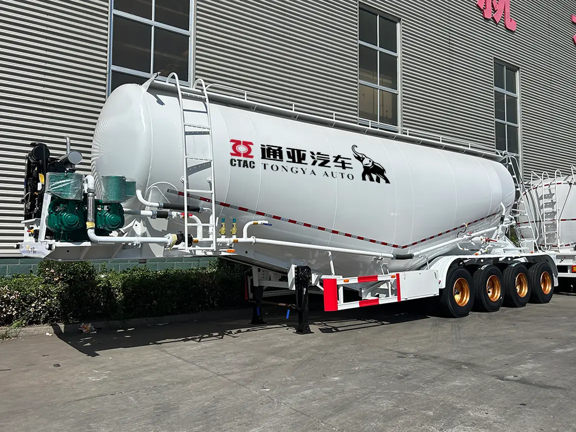 4 Axle 50m³ Bulk Cement Tanker Semi Trailer