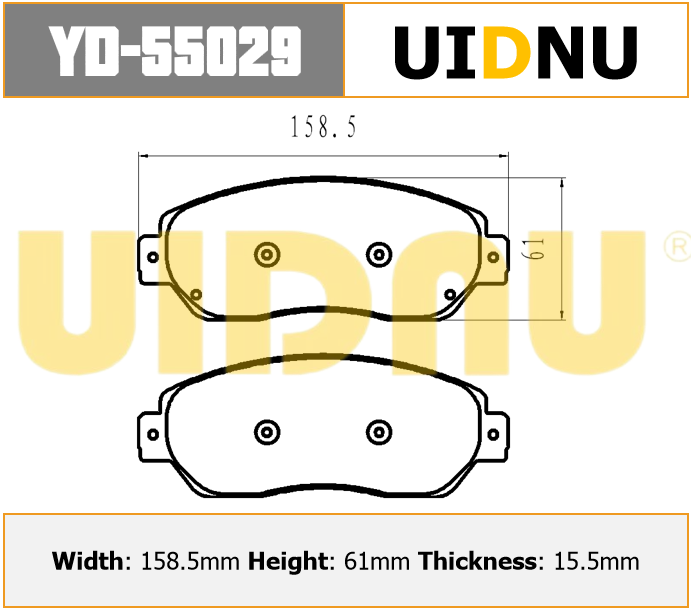 YD-55029 UIDNU 3501119XKM01A لـ TANK 300 2022- وسادات فرامل أمامية من السيراميك الفاخر