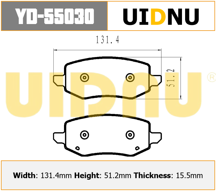 YD-55030 UIDNU 3501119XKM01A لـ TANK 300 2022- وسادات الفرامل الخلفية المصنوعة من السيراميك
