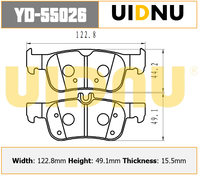 YD-55026 UIDNU 3502110XKR02A لـ HAVAL H2S 2019-2020 وسادات الفرامل الخلفية