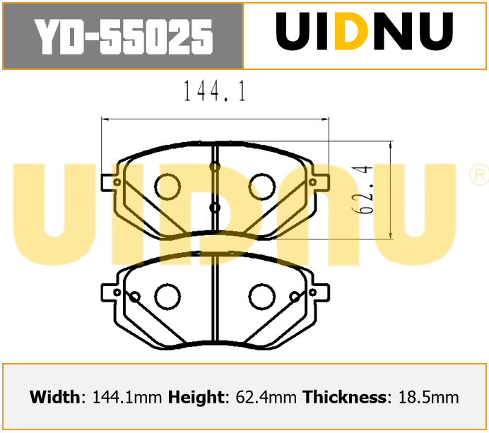 YD-55025 UIDNU 3501220AKZ1DA لـ HAVAL H6 الجيل الثاني من وسادات الفرامل الأمامية