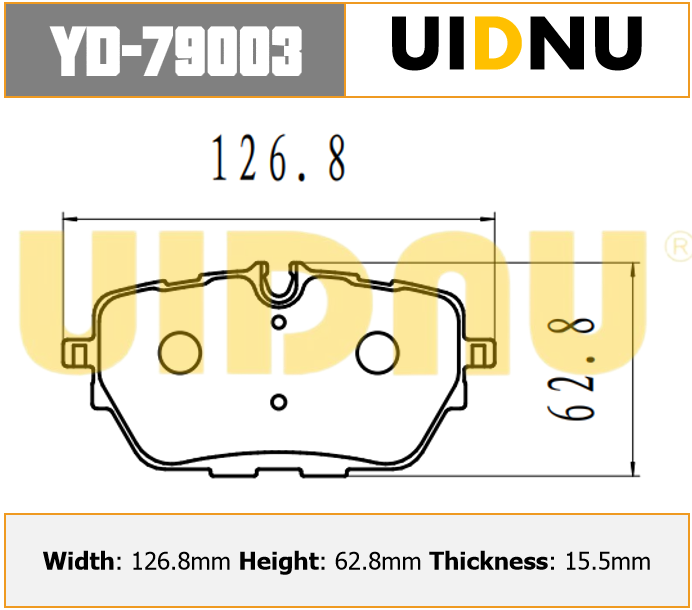 YD-79003 UIDNU 350207001 لبطانات المكابح الخلفية الخالية من فويا