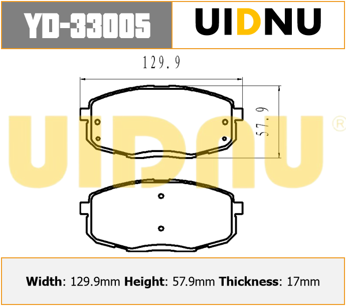 YD-33005 UIDNU C211F260301-0600 لـ CHANGAN Eado Plus 2020 - وسادات الفرامل الأمامية