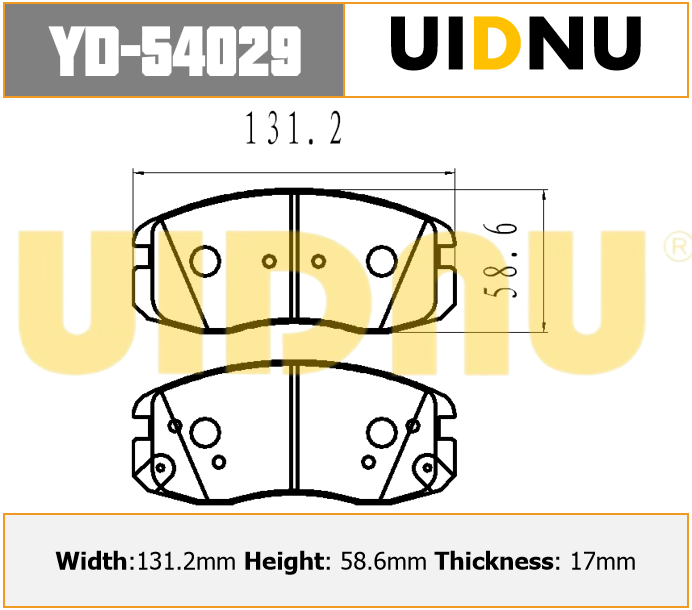 وسادات الفرامل الأمامية YD-54029 UIDNU 3501130/140-W01 لسيارة Changan Oshan X5 2022-