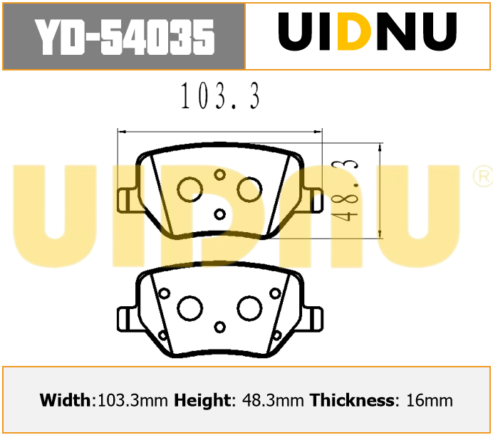 وسادات الفرامل الخلفية UIDNU YD-54035 لسيارة Changan Oshan X5 2022-