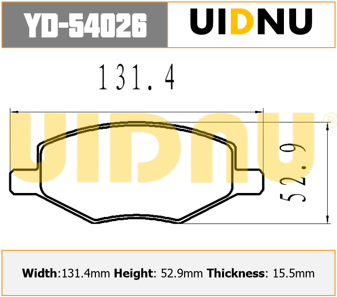 وسادات الفرامل الأمامية YD-54026 UIDNU B511F260301-0700 لسيارة CHANGAN ALSVIN 2018-