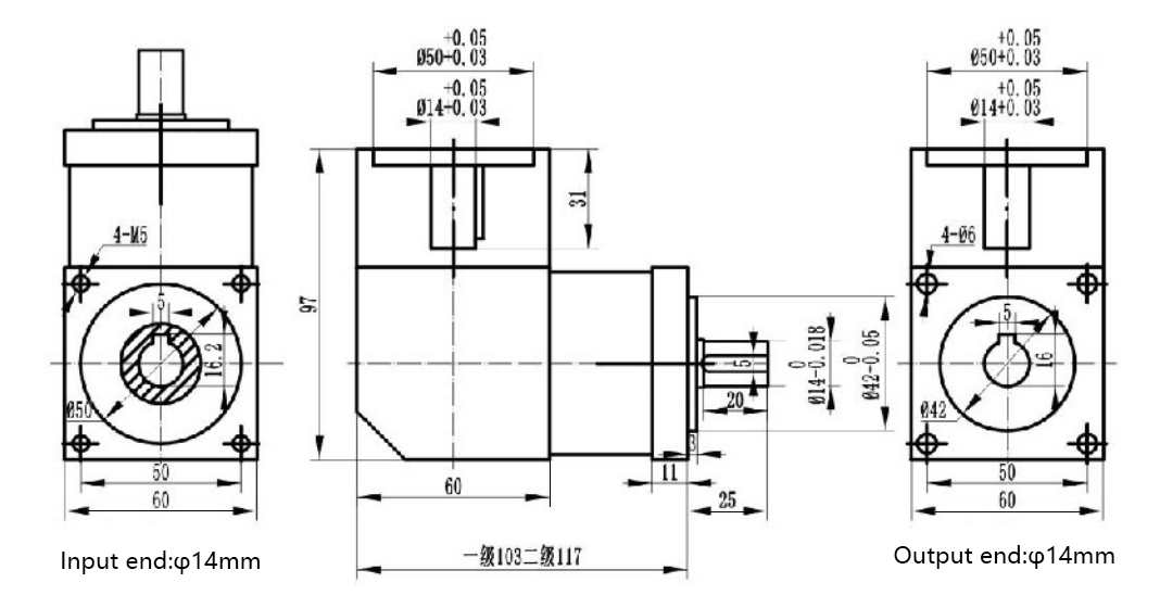 Planetary Reducer PXW 60 For Nema24 Servo Motor