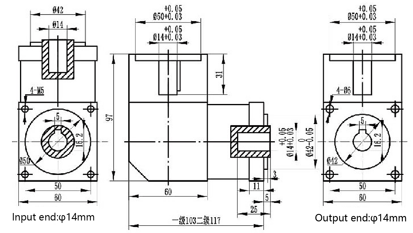 Planetary Reducer PXW 60 For Nema24 Servo Motor