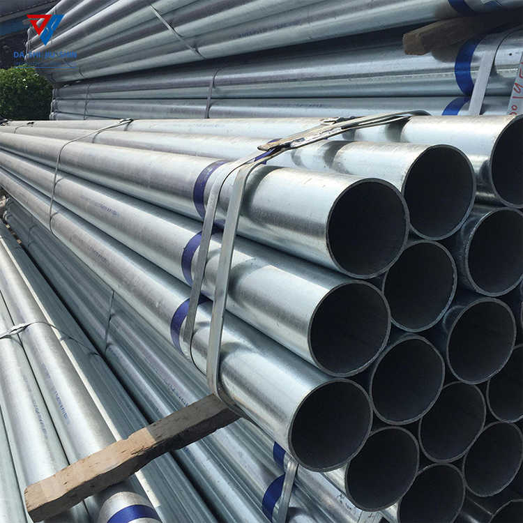 Tubo redondo galvanizado sin costura