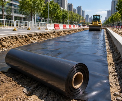 HDPE geomembrane for road construction