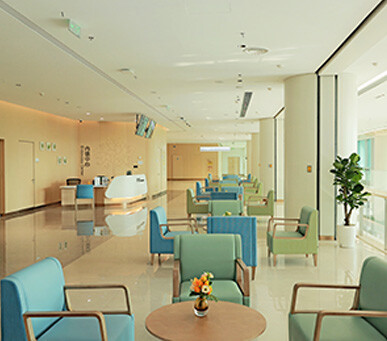 Outpatient waiting area sofa