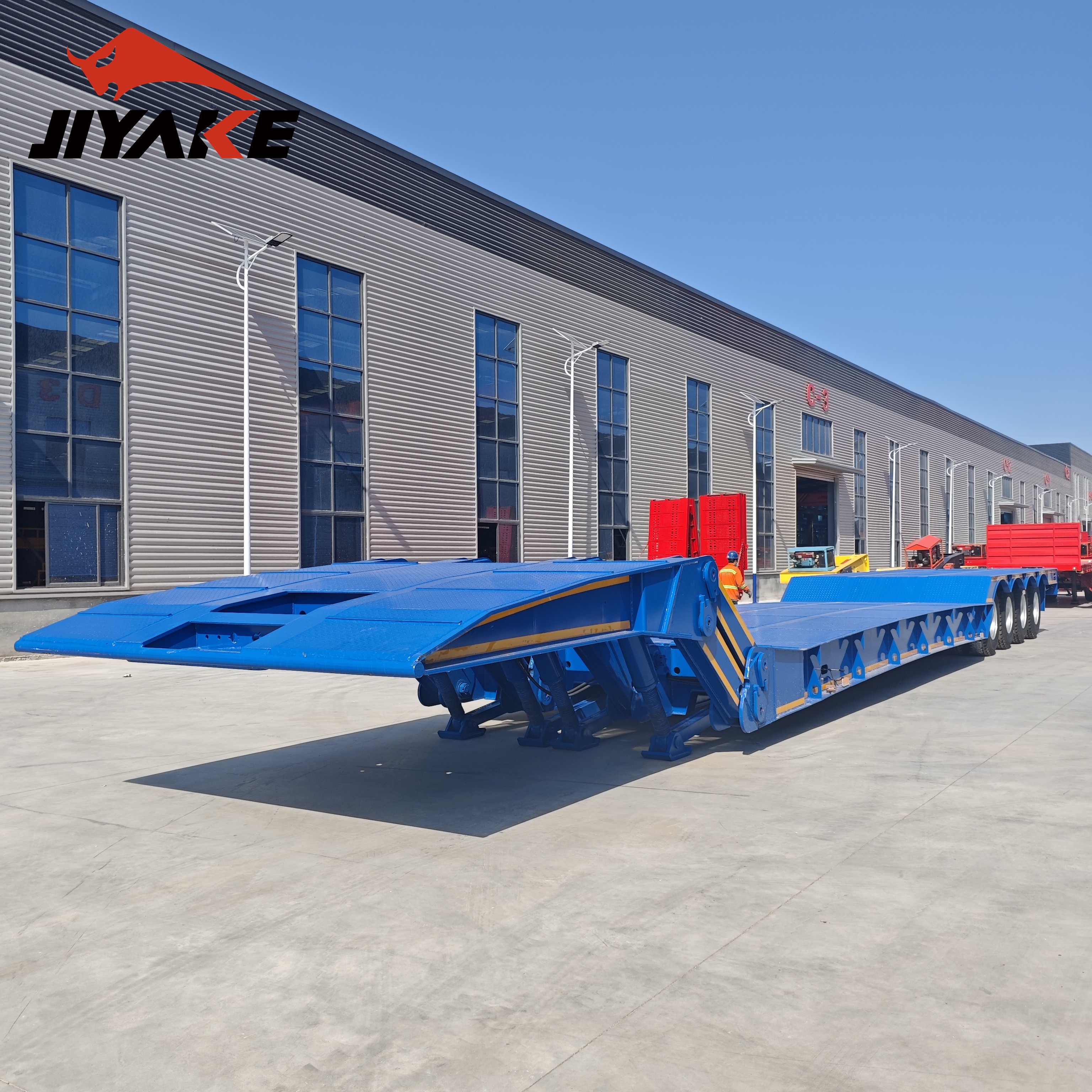 Folding Gooseneck Lowbed Semi Trailer