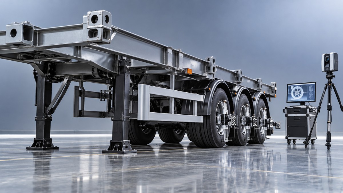 Buying a Used Skeleton Semi-Trailer: Frame and Alignment Red Flags Acheter une semi-remorque porte-conteneurs d’occasion : fissures du châssis et problèmes d’alignement à surveiller