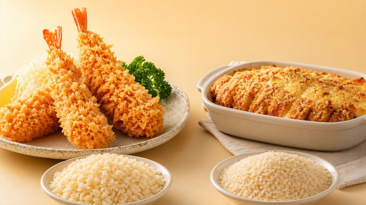 Panko vs. pan rallado tradicional: ¿Cuál es la diferencia?