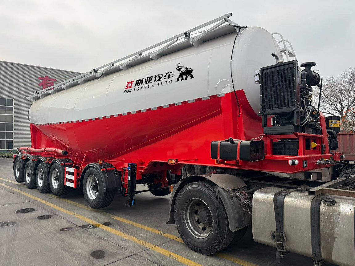 Semi-remorque citerne à ciment en vrac 5 essieux 66 litres
