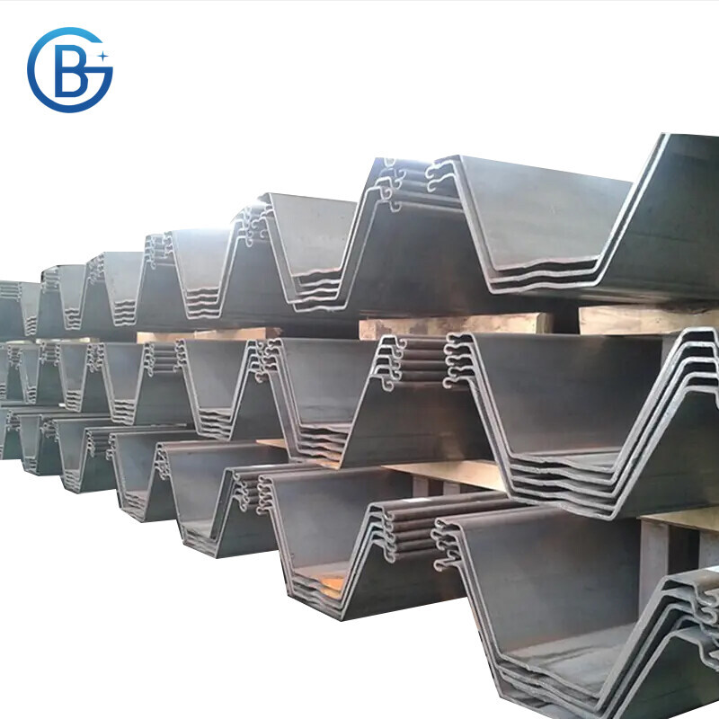 sheet Piling/sheet Pile Slotted U-shaped 400x170x15.5 U type 12m type 4 steel sheet pile for sale