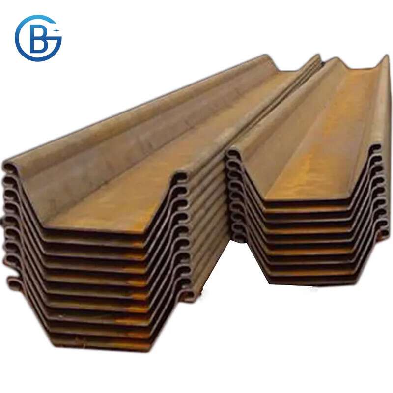 sheet Piling/sheet Pile Slotted U-shaped 400x170x15.5 U type 12m type 4 steel sheet pile for sale