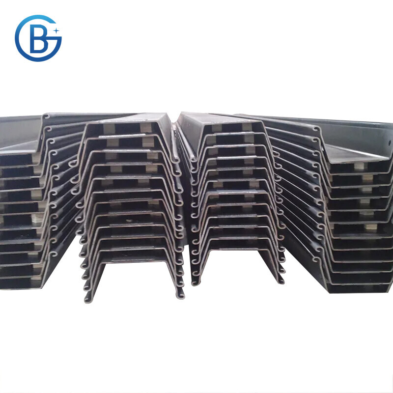 sheet Piling/sheet Pile Slotted U-shaped 400x170x15.5 U type 12m type 4 steel sheet pile for sale