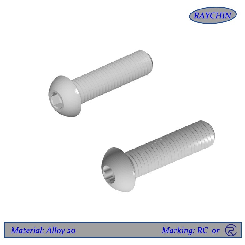 Alloy 20 Button Head Cap Screws