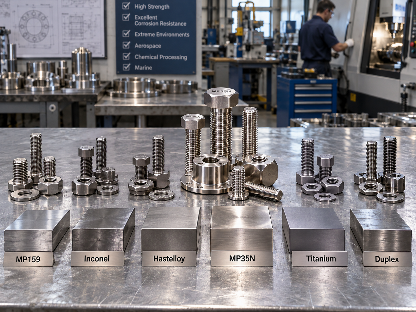 MP35N vs Inconel, Titanium, C276, Complete Material Comparison Guide for Fasteners | RAYCHIN LIMITED