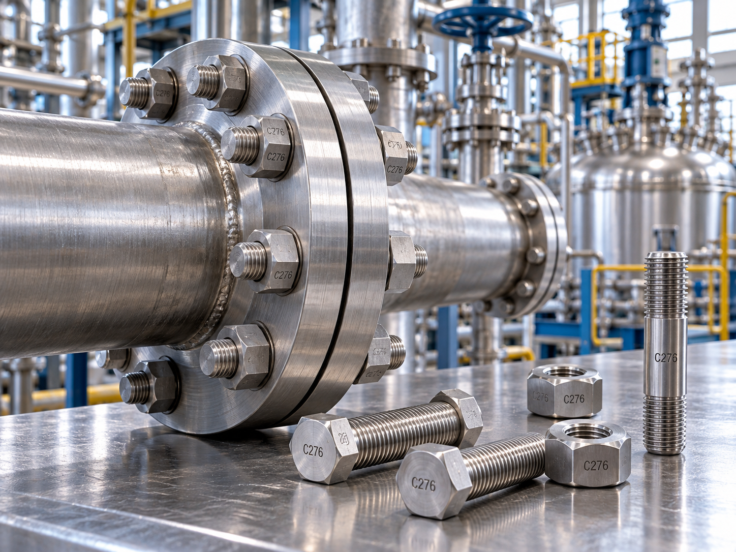 Hastelloy C276 Fasteners: Bolts, Nuts, Screws, Studs & Washers for the World's Most Aggressive Corrosive Environments