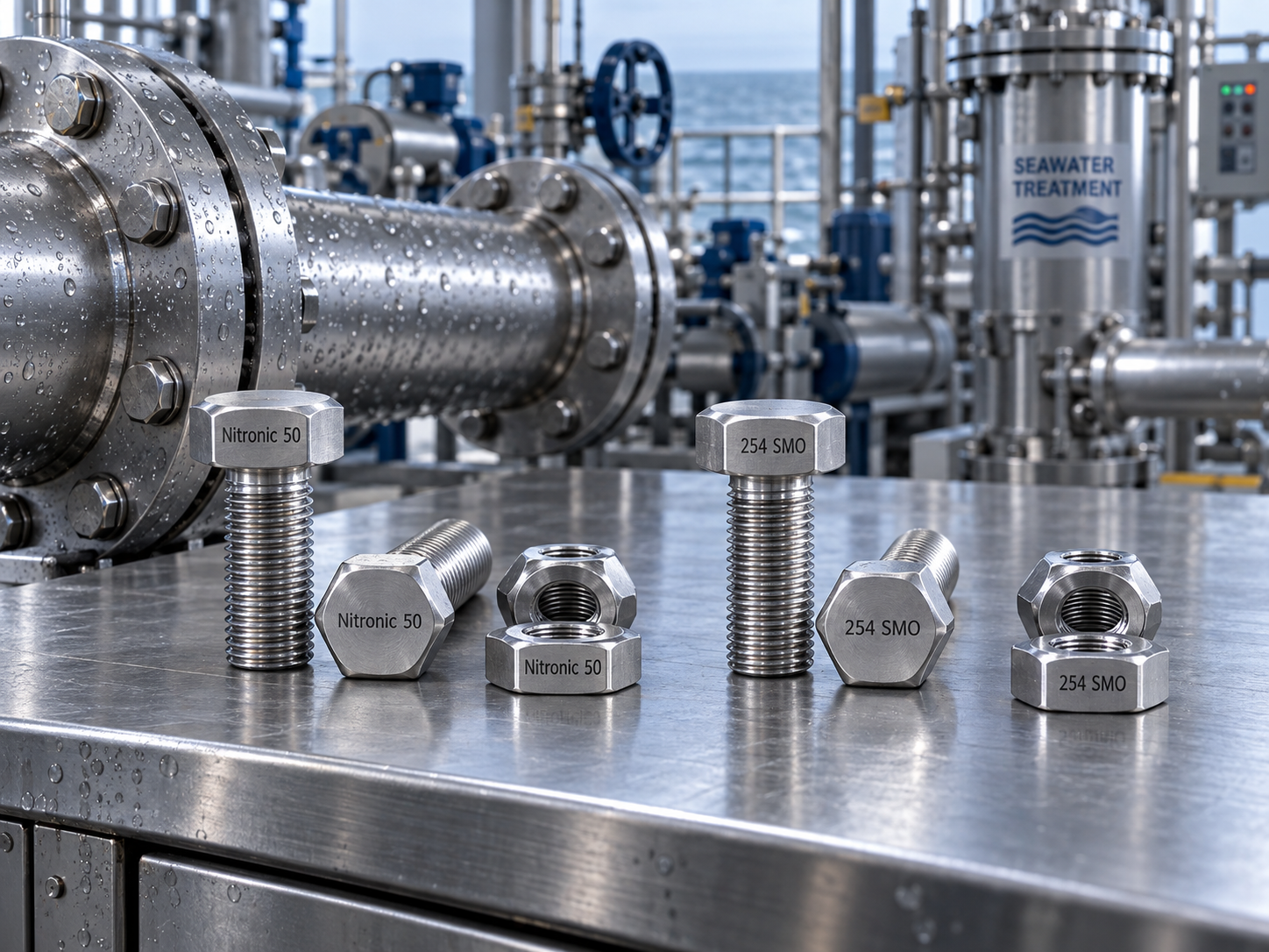 Nitronic 50 vs. 254 SMO Fasteners: Strength or Seawater Immunity? A Complete Selection Guide