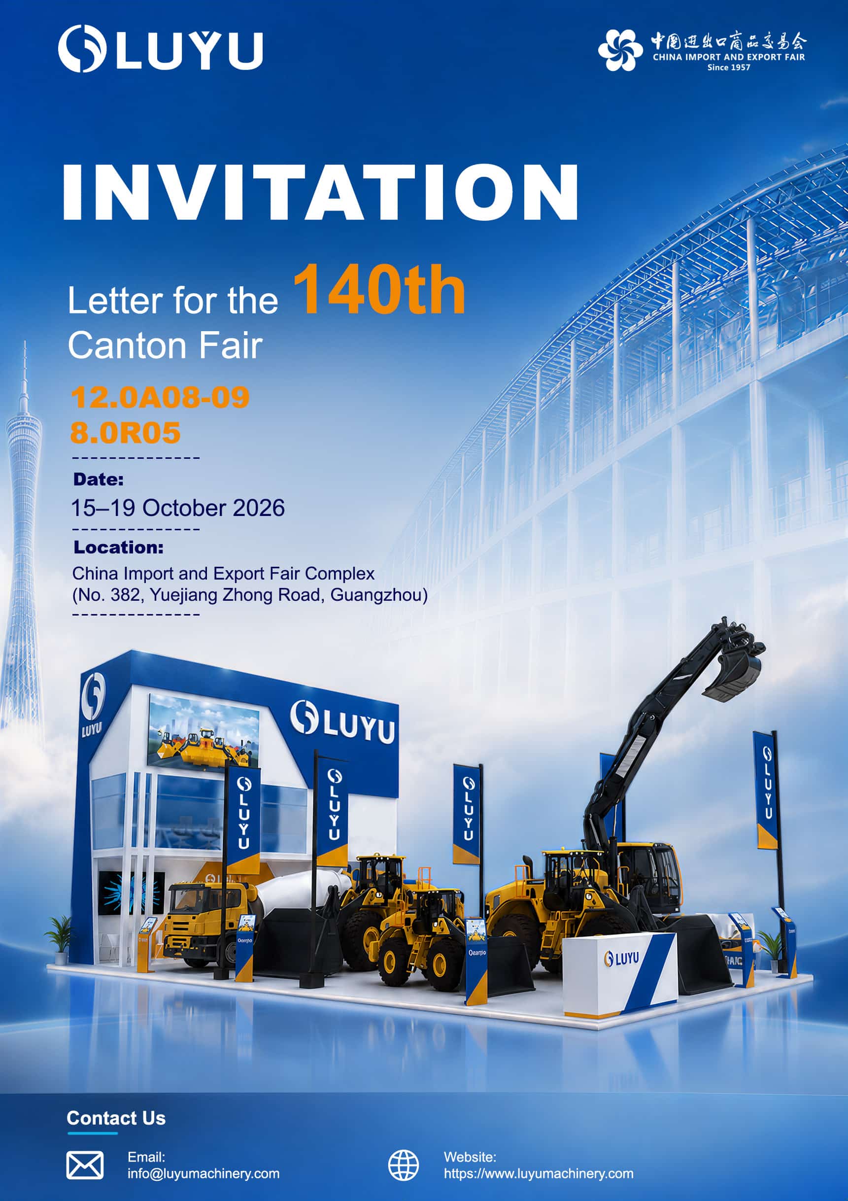 Meet LUYU at Canton Fair 2026 – Explore Quality Machinery Solutions