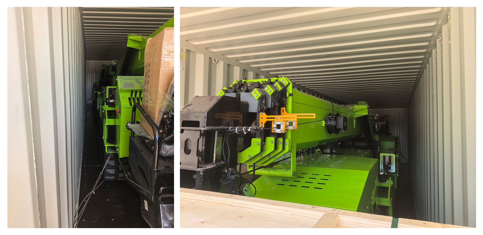 Overseas machinery, loaded into containers and shipped Overseas machinery, loaded into containers and shipped
