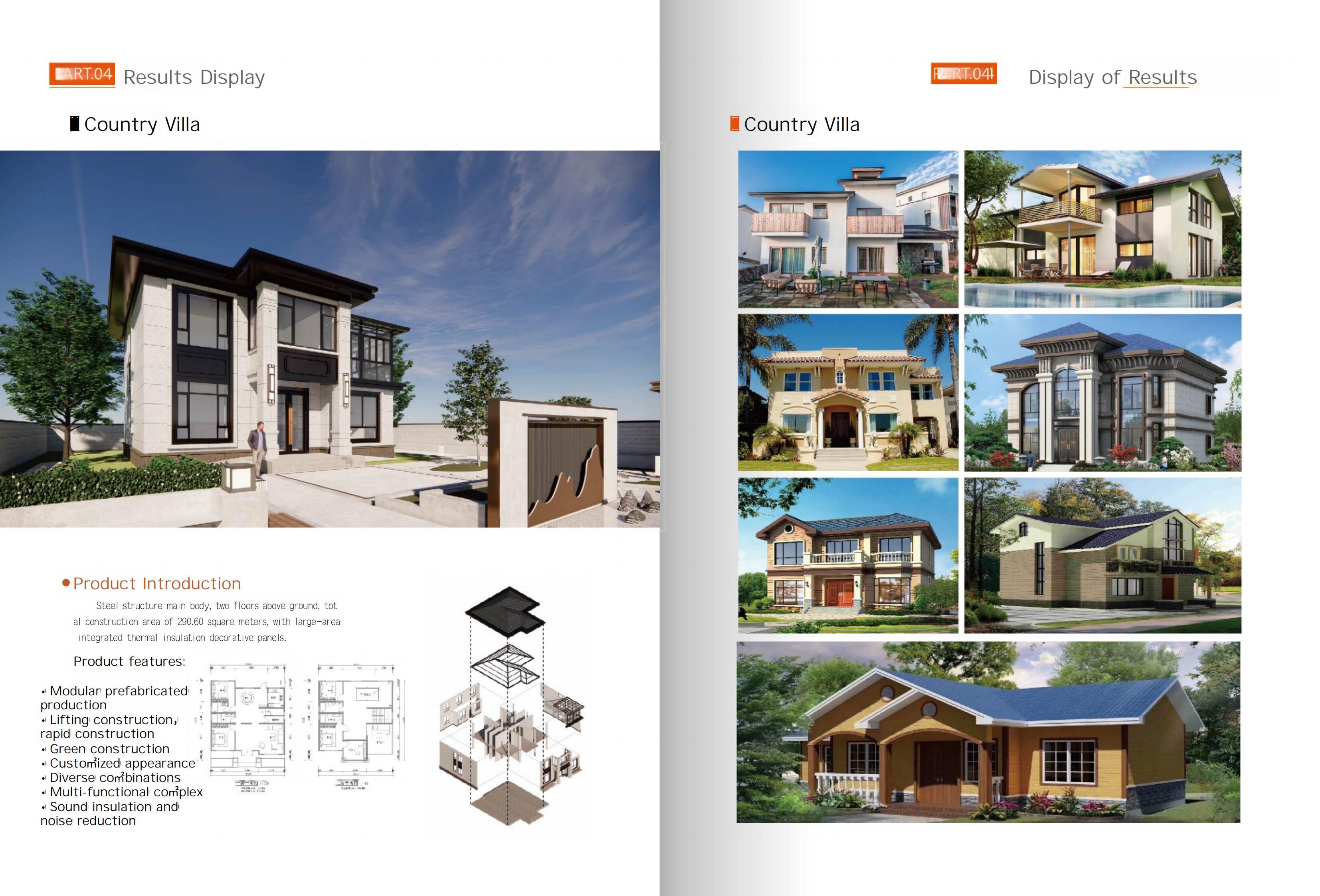 Luxury Comfortable Prefab House Quick Assemable Light Steel Villa Prefabricated Light Gauge Steel Frame House