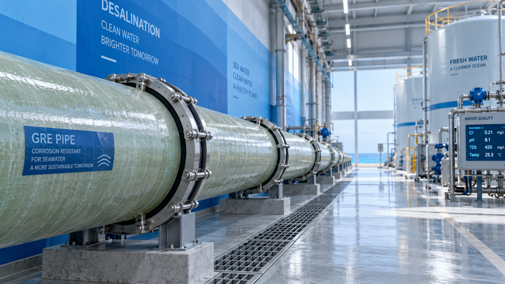 GRE Piping for Desalination Plants: Long-Term Performance Under Constant Chlorine Exposure GRE Piping for Desalination Plants: Long-Term Performance Under Constant Chlorine Exposure