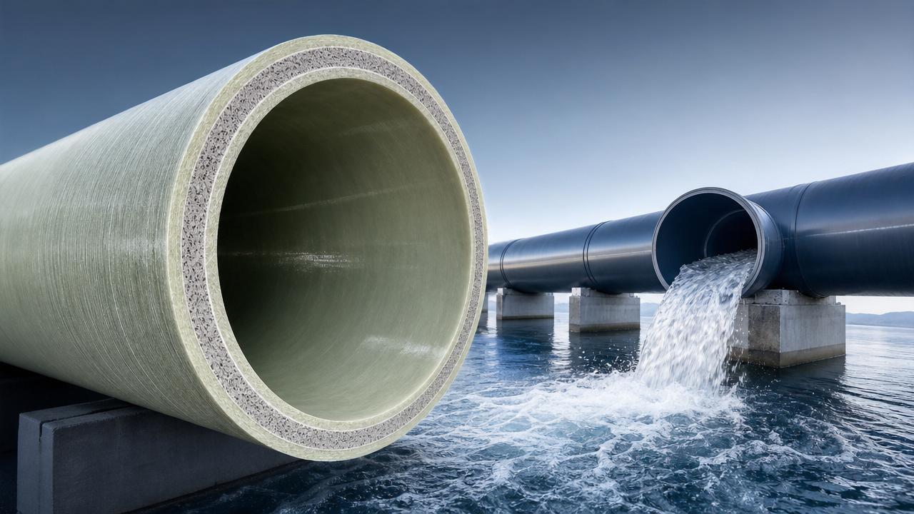 GRP Pipe vs HDPE Pipe: Which Is Better for Large-Diameter Water Lines? GRP Pipe vs HDPE Pipe: Which Is Better for Large-Diameter Water Lines?
