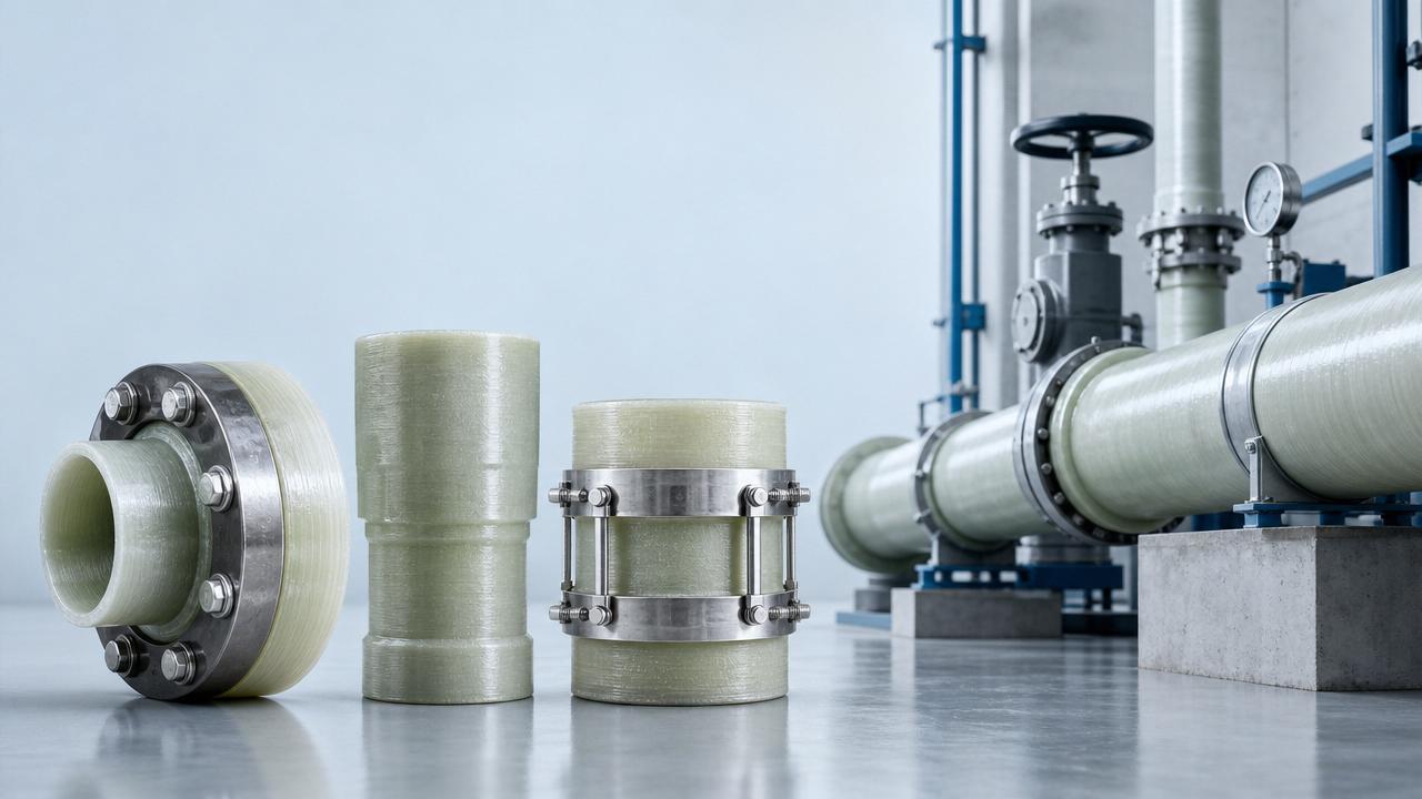 Fiberglass Pipe Joint Types: Flanged, Adhesive and Mechanical Connections Fiberglass Pipe Joint Types: Flanged, Adhesive and Mechanical Connections