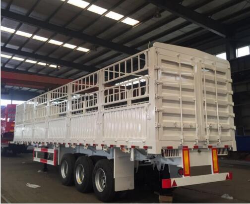 SHACMAN 3 Axles Stake Fence Cargo Trailer