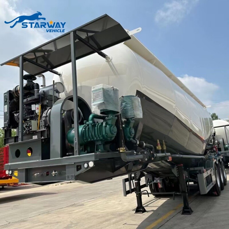 3 Axle 50 Ton Bulk Cement Tanker Semi Trailer