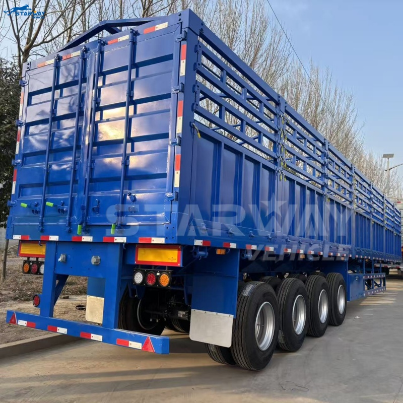 4-axle 80Tons Fence Semi Trailer