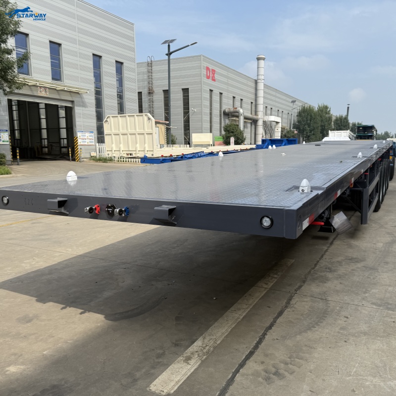 4 Axle Flatbed Semi Trailer Ready for Shipment to Congo
