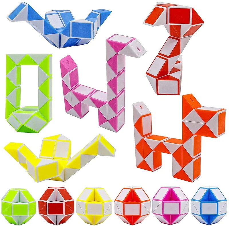 24 blocks mini snake cube mini twist puzzle magic speed cube educational toys