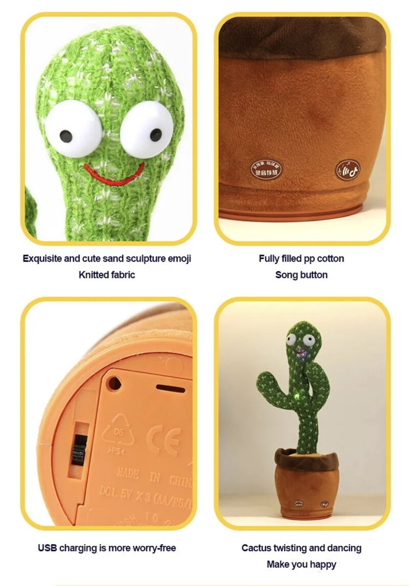详情1 (3).jpg Dancing cactus repeats and records what you say glowing kids toy with 120 songs