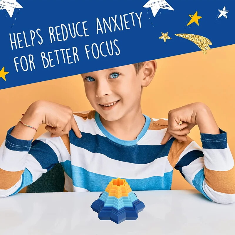 Fidget star sensory toys to help calm & focus - 3D star shaped fidget toys
