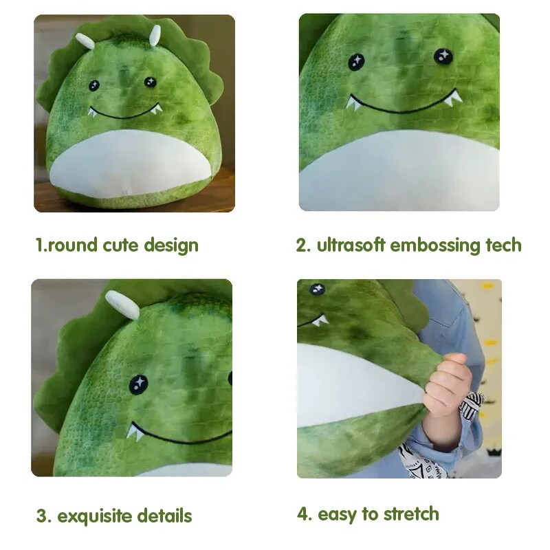 Stuffed dinosaur soft animal plush hugging pillow ultrasoft pillow plush toy