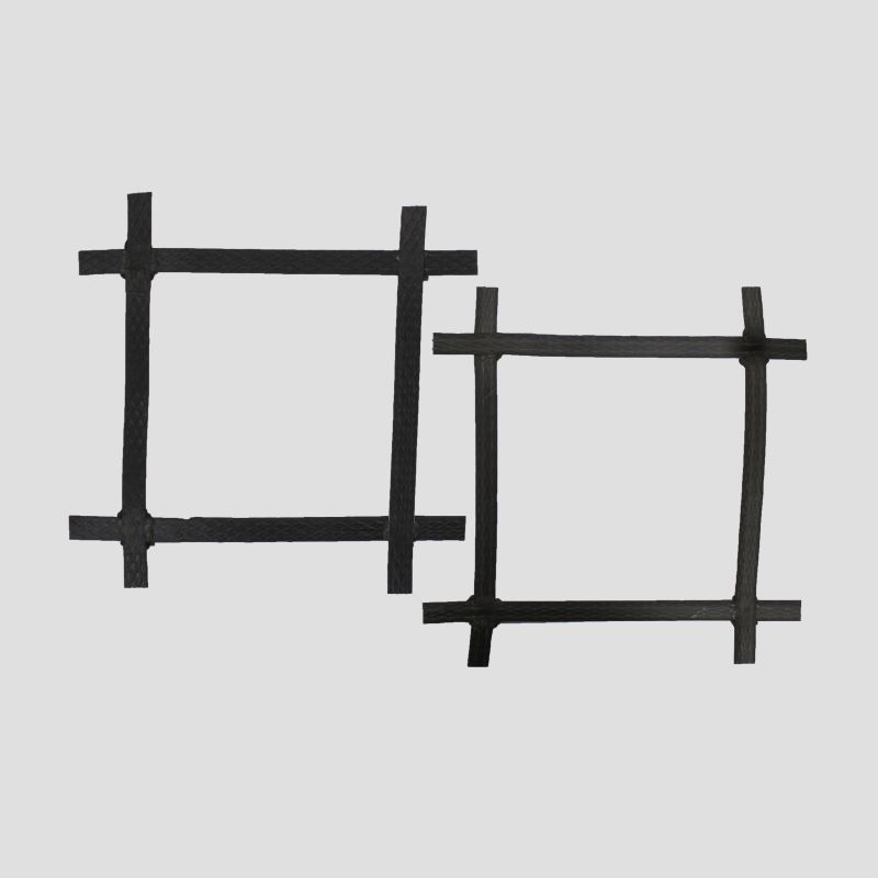 Geogrelha biaxial de aço e plástico