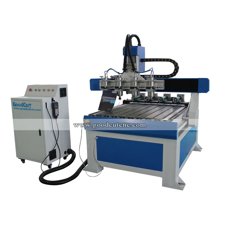 GC6090-4R 4 محور التصنيع باستخدام الحاسب الآلي آلة نحت الخشب ساق
