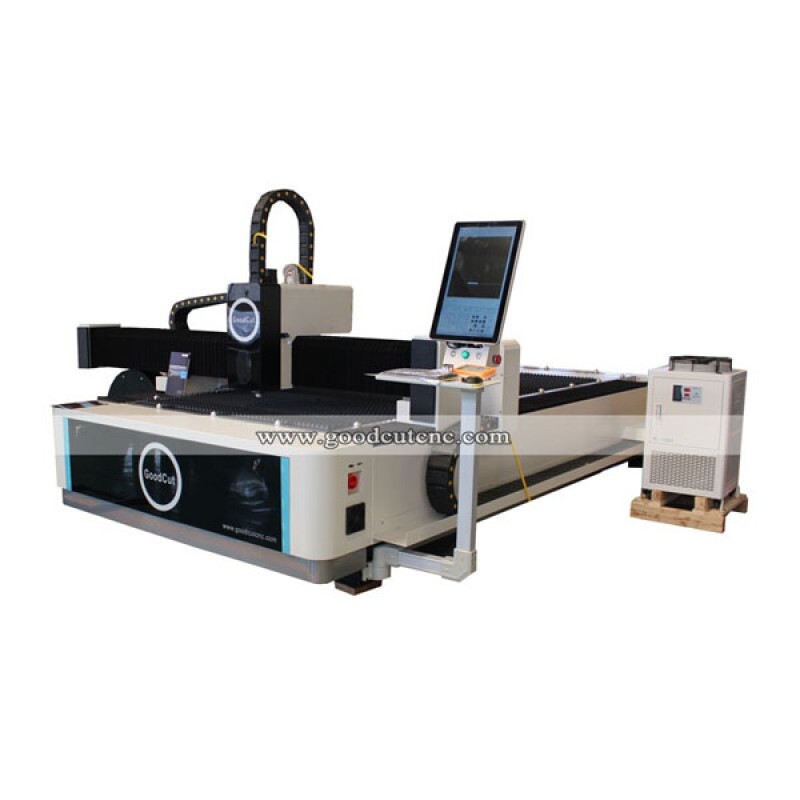 Machine de découpe laser à fibre GC1530FR-D avec rotation pour la découpe de tubes métalliques ronds et carrés